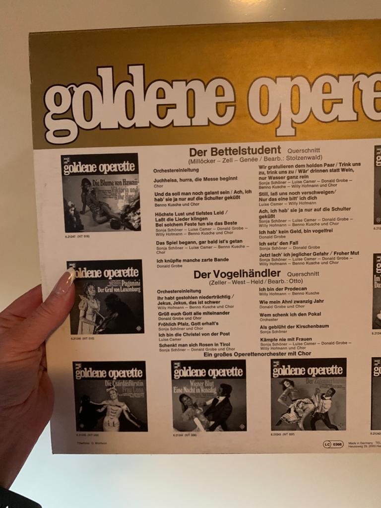 Goldene Operette: Der Bettelstudent & Der Vogelhändler LP, Cd's en Dvd's, Gebruikt, Opera of Operette, Modernisme tot heden, Ophalen of Verzenden