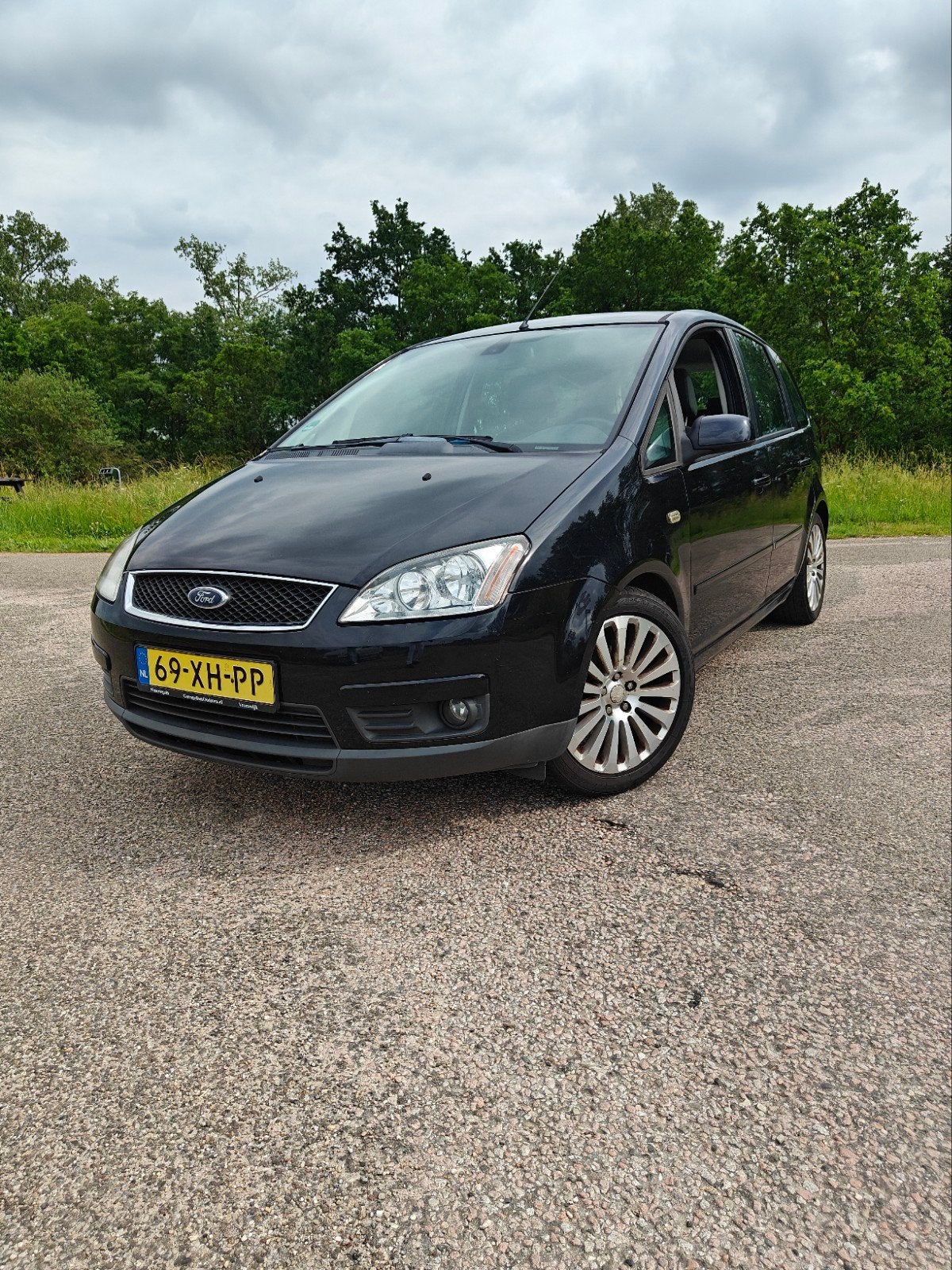 Ford C-Max 1.6 74KW 2007 Zwart, Auto's, Ford, Voorwielaandrijving, 1596 cc, Stof, 4 cilinders