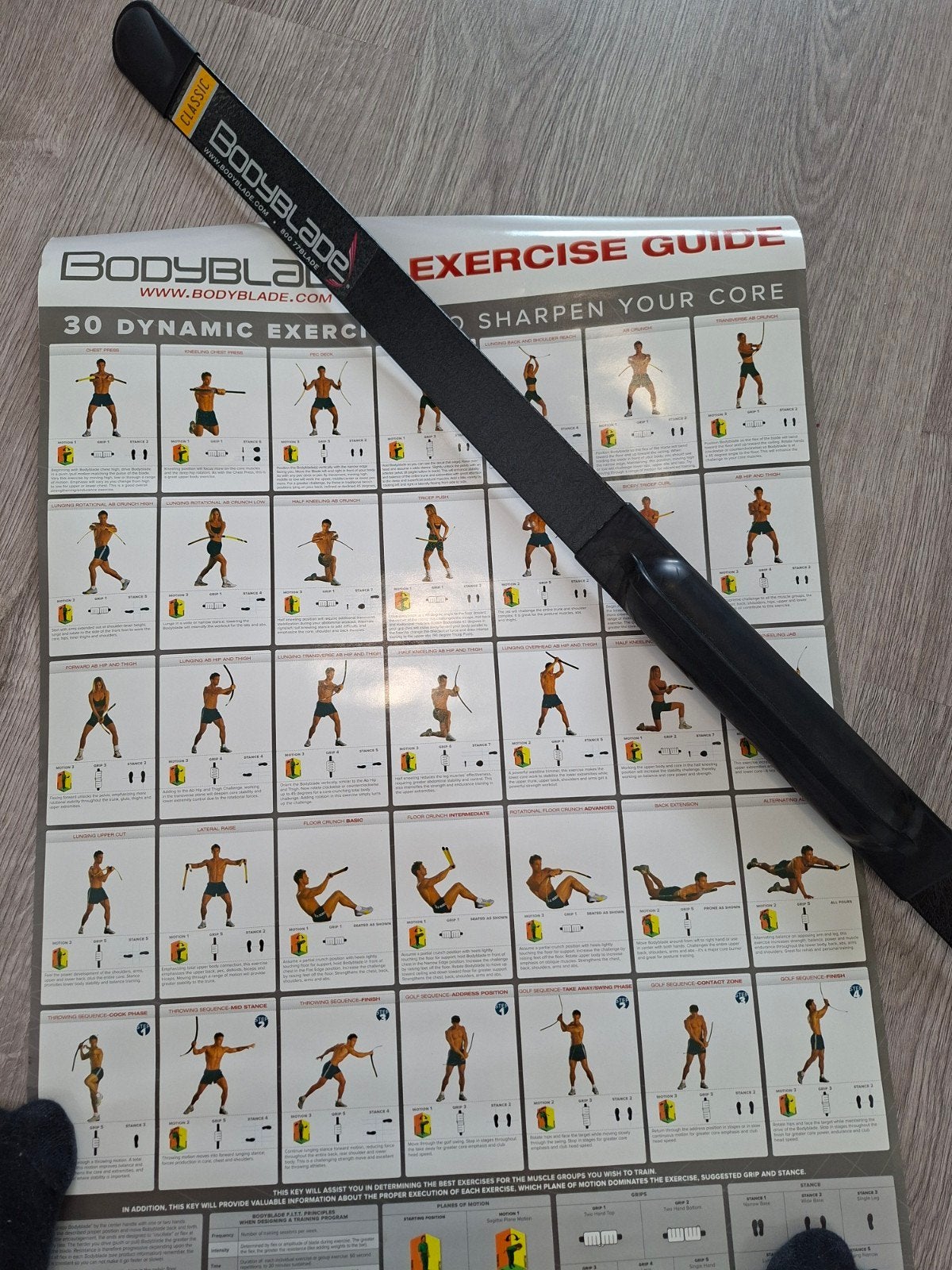 Bodyblade Classic 800 77Blade met excercise poster, Ophalen, Gebruikt, Buik, Overige typen