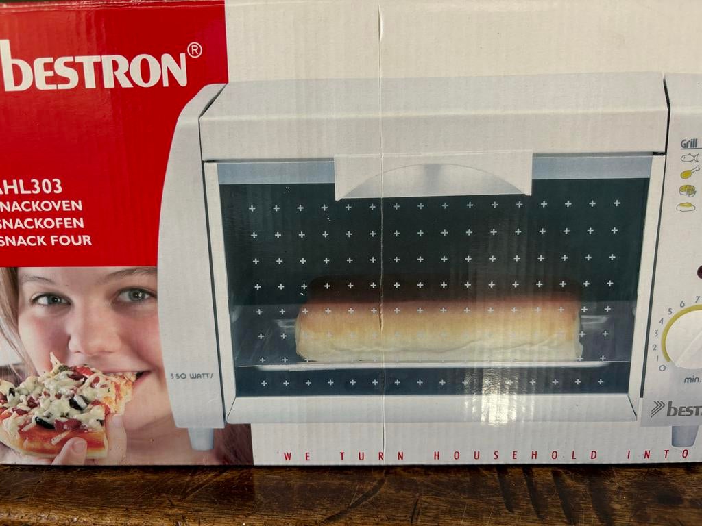 Bestron snackoven AHL303, Witgoed en Apparatuur, Ovens, Minder dan 45 cm, Ophalen of Verzenden, Zo goed als nieuw, Oven met grill