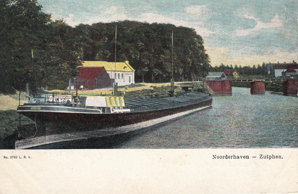 Zutphen   -   Noorderhaven  ,  1910           =0049/50=, Ophalen of Verzenden, Voor 1920, Gelopen, Gelderland