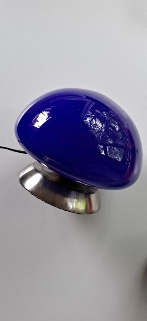 Mushroom lamp Memphis stijl - Blauw Space Age, Huis en Inrichting, Verzenden, Zo goed als nieuw, Memphis