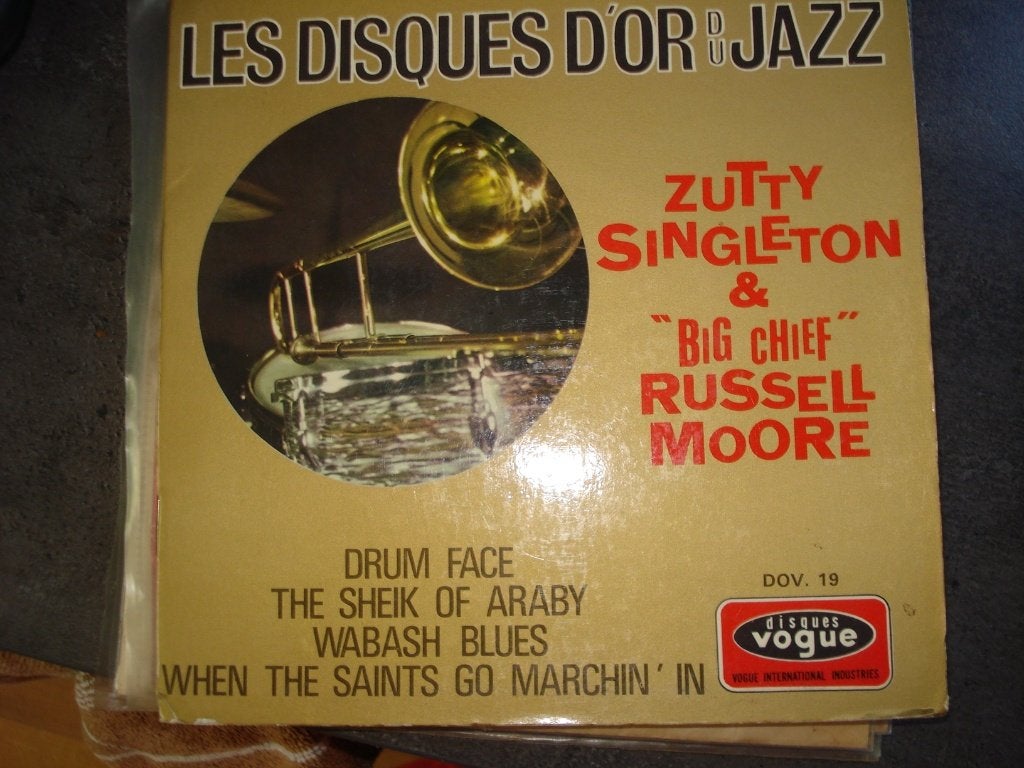 Zutty Singleton & "Big Chief" Russell Moore: Drum face    EP, Inclusief boekje, Ophalen of Verzenden, Zo goed als nieuw, Jazz en Blues