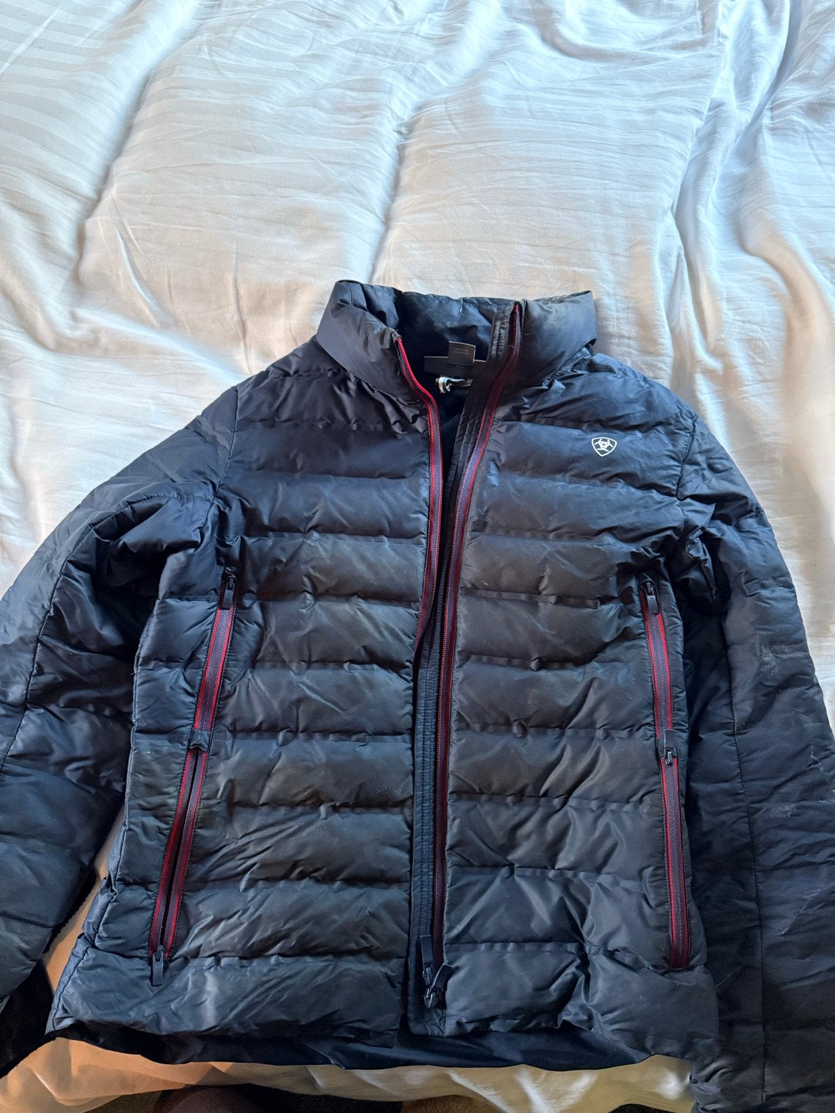 Ariat Donsjack (jas) - Maat M, Blauw, Gebruikt, Ritssluiting, Dames