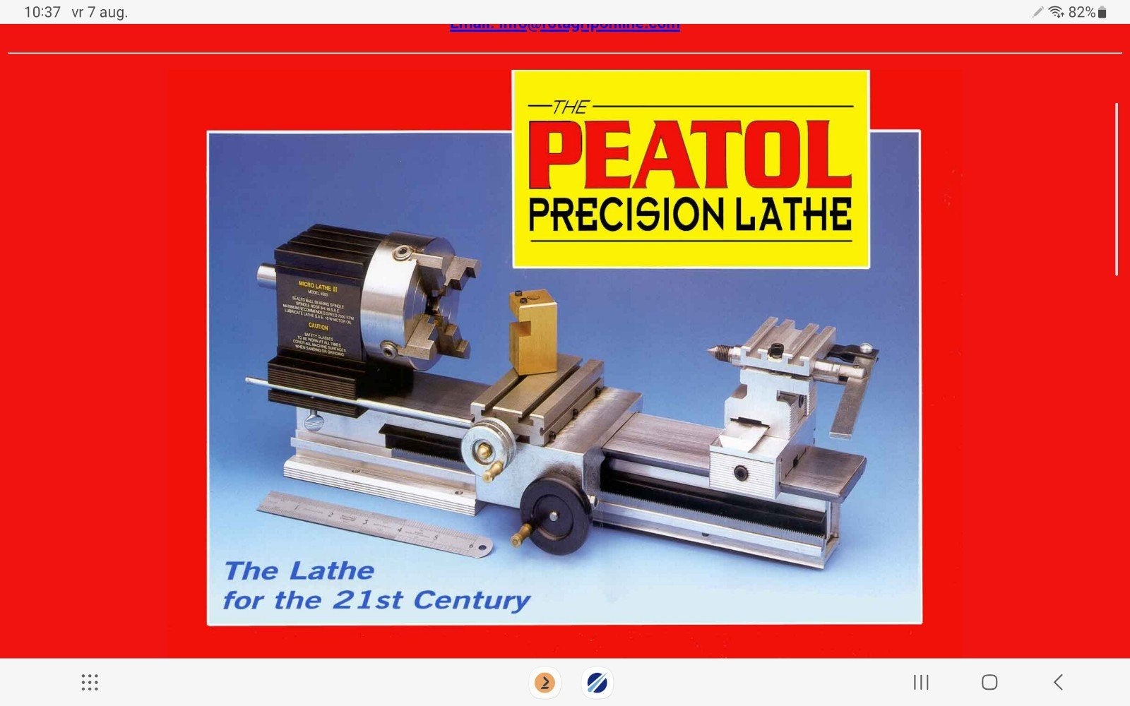 Peatol precisie draaibank, Ophalen, Metaaldraaibank