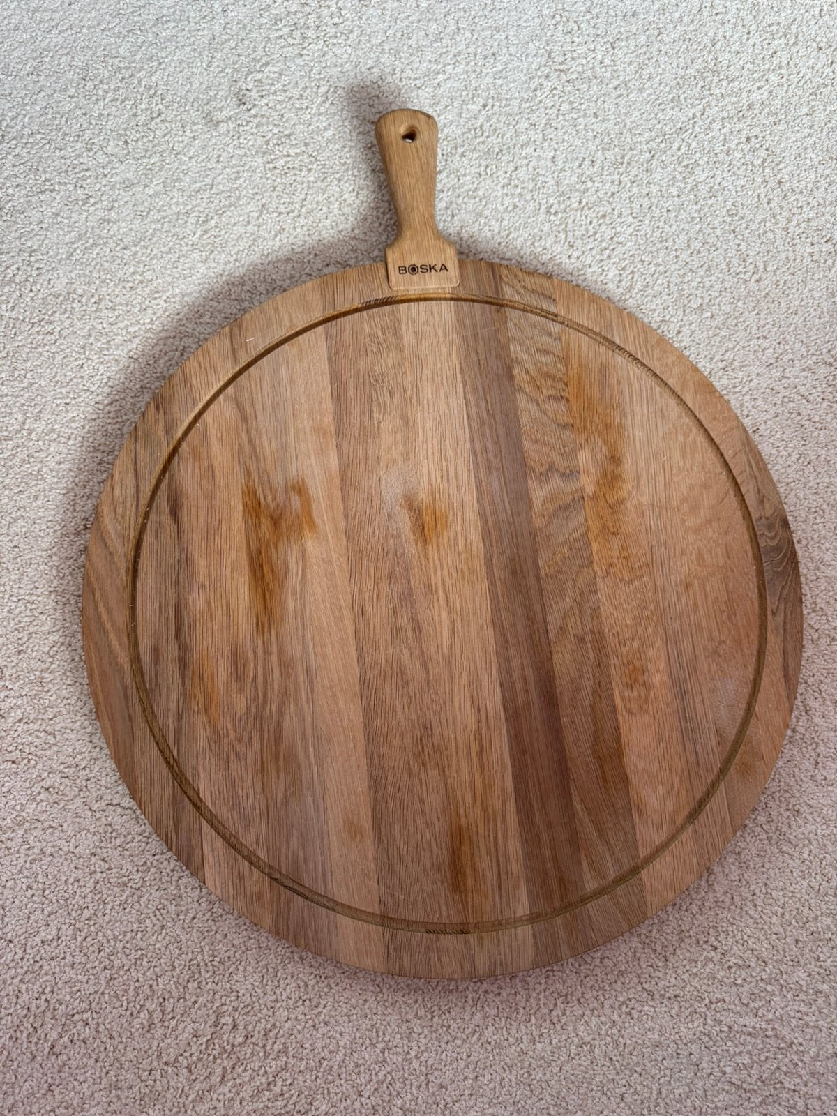 Boska Houten Serveerplank - Groot (57cm doorsnee), Snij-/serveerplank, Ophalen, Gebruikt, Hout