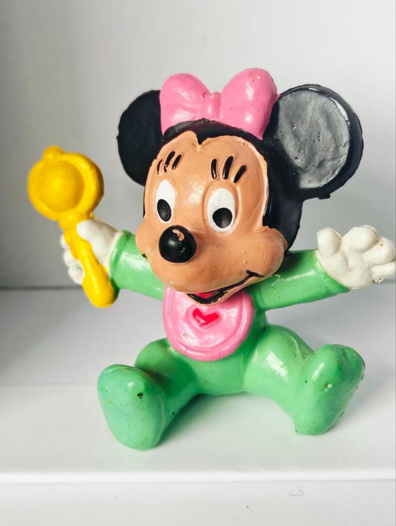 Vintage 1985 Walt Disney Productions Baby Minnie Mouse, Verzamelen, Disney, Ophalen of Verzenden, Mickey Mouse, Gebruikt, Beeldje of Figuurtje