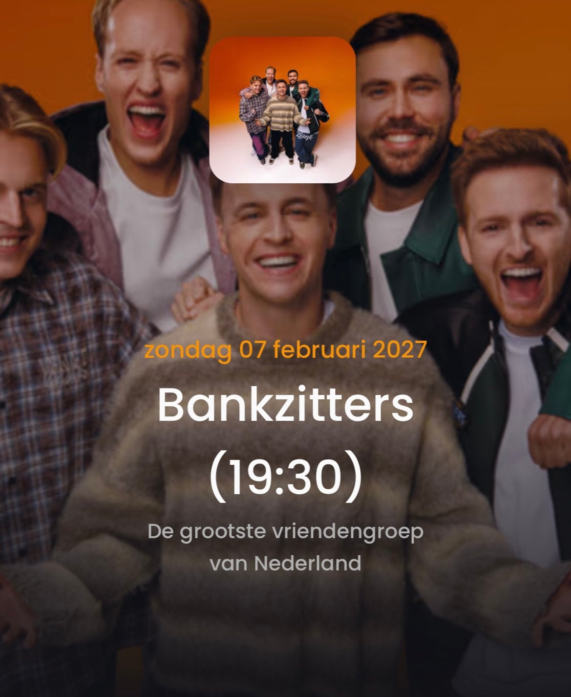 2 tickets De Bankzitters zondag 7 februari 2027 19.30 uur, Twee personen, Februari