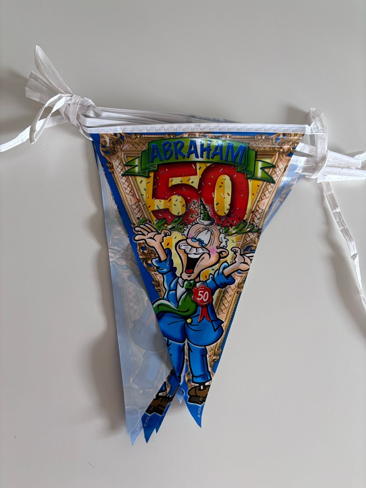 Abraham 50 jaar vlaggenlijn, Verzenden, Gebruikt, Feestartikel, Abraham of Sarah