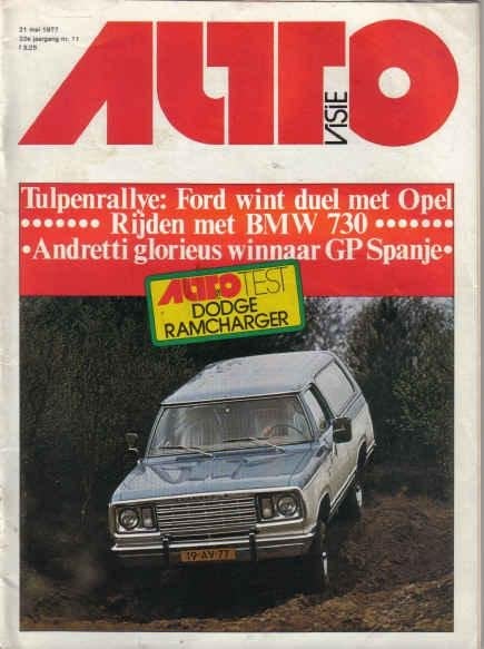Autovisie 11 1977 : Citroen CX GTI - Dodge Ramcharger - BMW, Ophalen of Verzenden, Gelezen, Algemeen