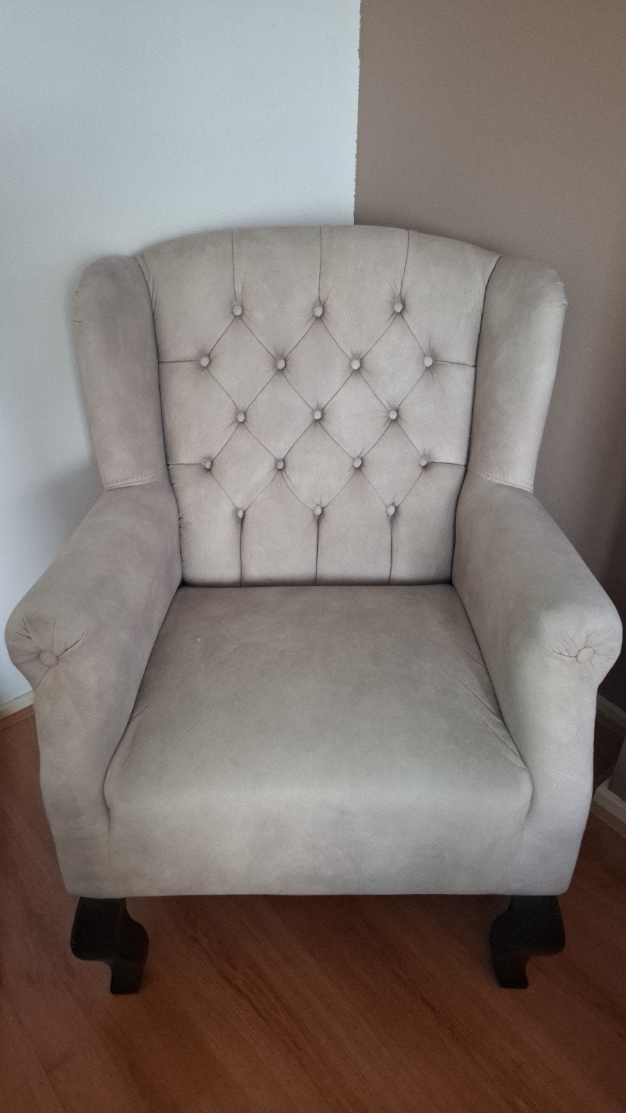 2 gratis brocante knopen fauteuils, Huis en Inrichting, Ophalen, Gebruikt, 75 tot 100 cm, 75 tot 100 cm