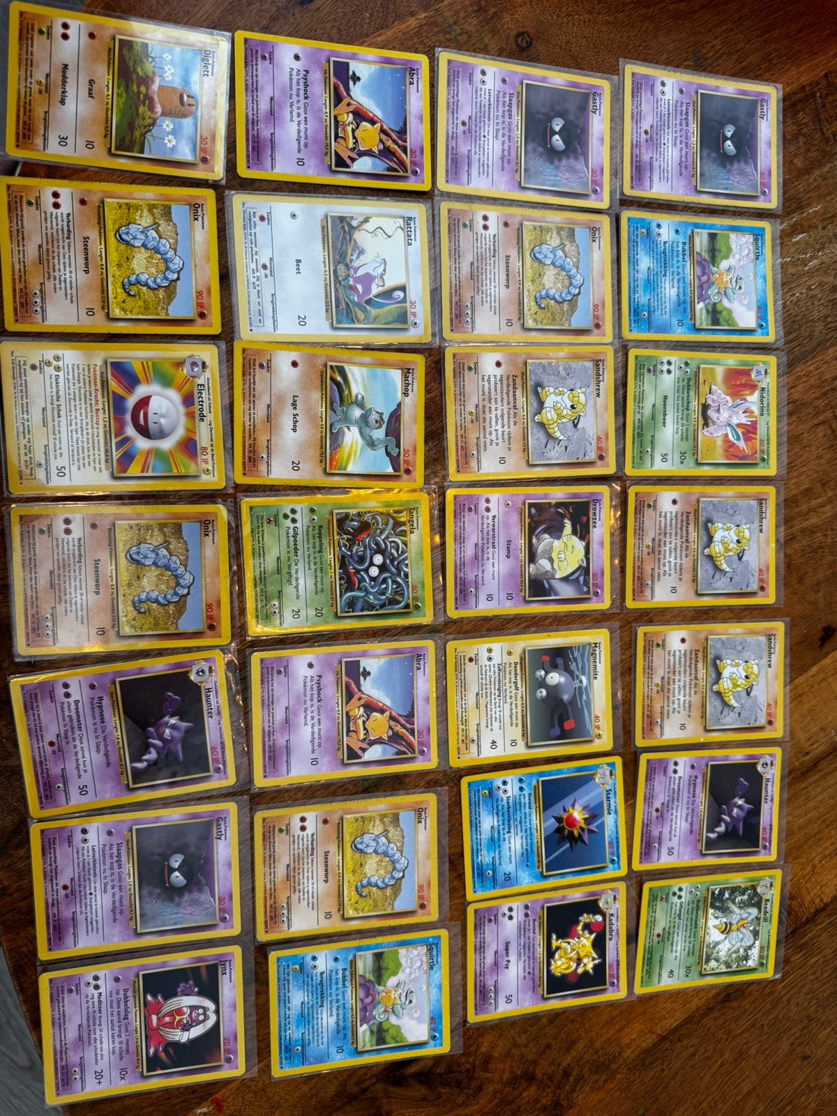 52 pokemon base kaarten wotc, Ophalen of Verzenden, Gebruikt, Meerdere kaarten