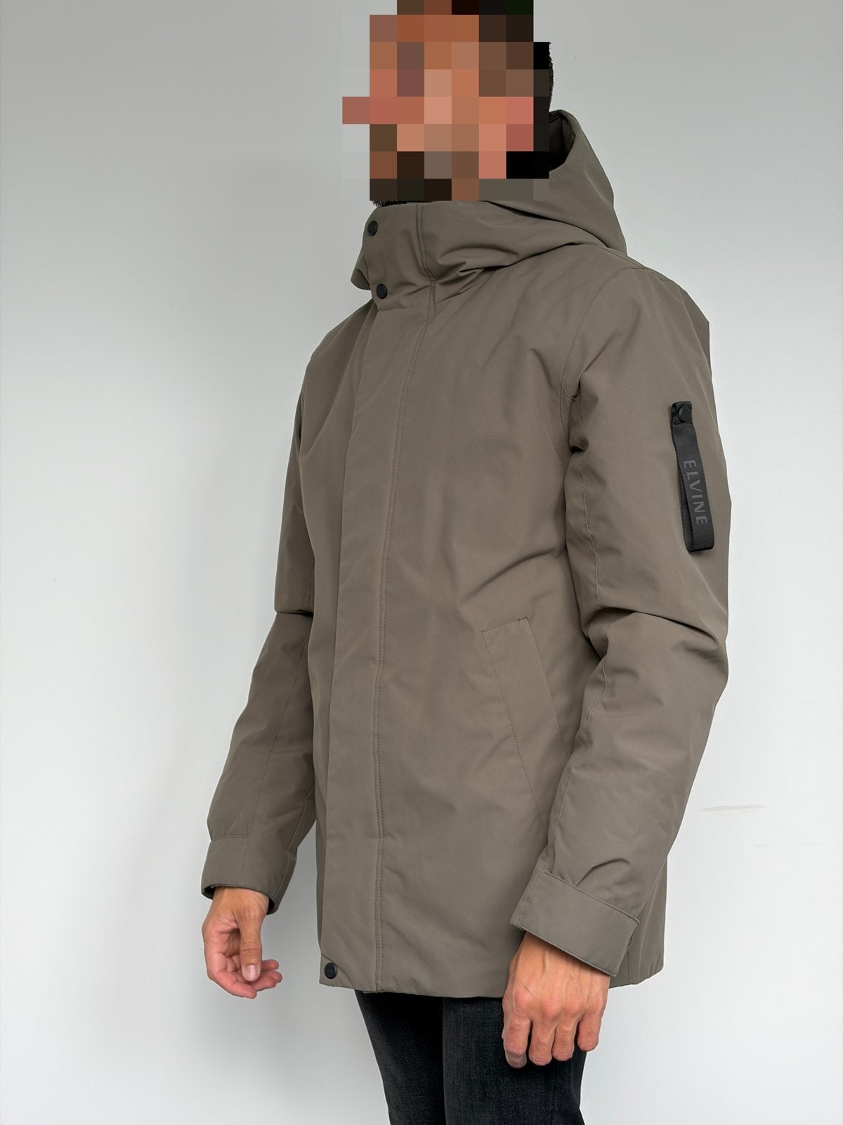 Elvine Parka Winterjas Olijfgroen Heren Maat M - als nieuw, Ophalen, Zo goed als nieuw, Maat 48/50 (M), Groen