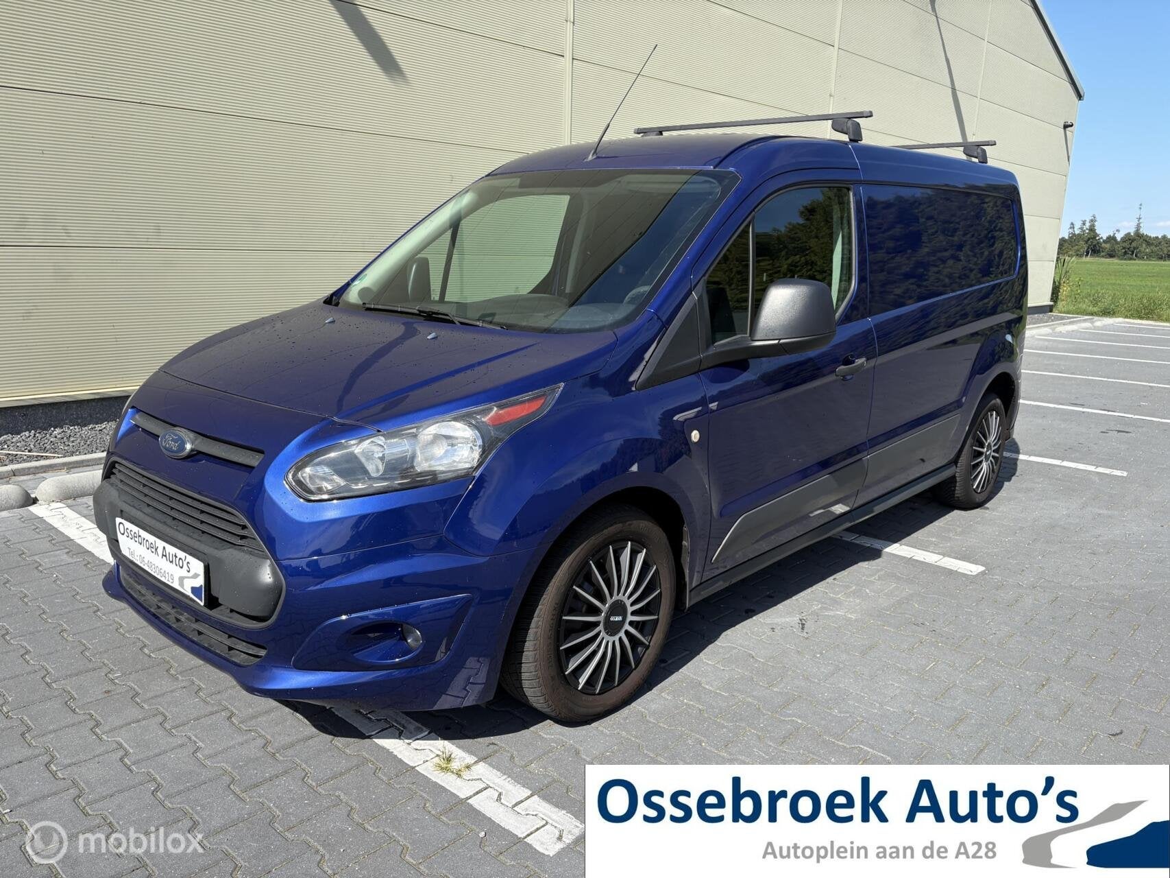 Ford Transit Connect 1.0i Benzine L2 Verlengd Airco 108dkm, Voorwielaandrijving, 101 pk, Gebruikt, Blauw