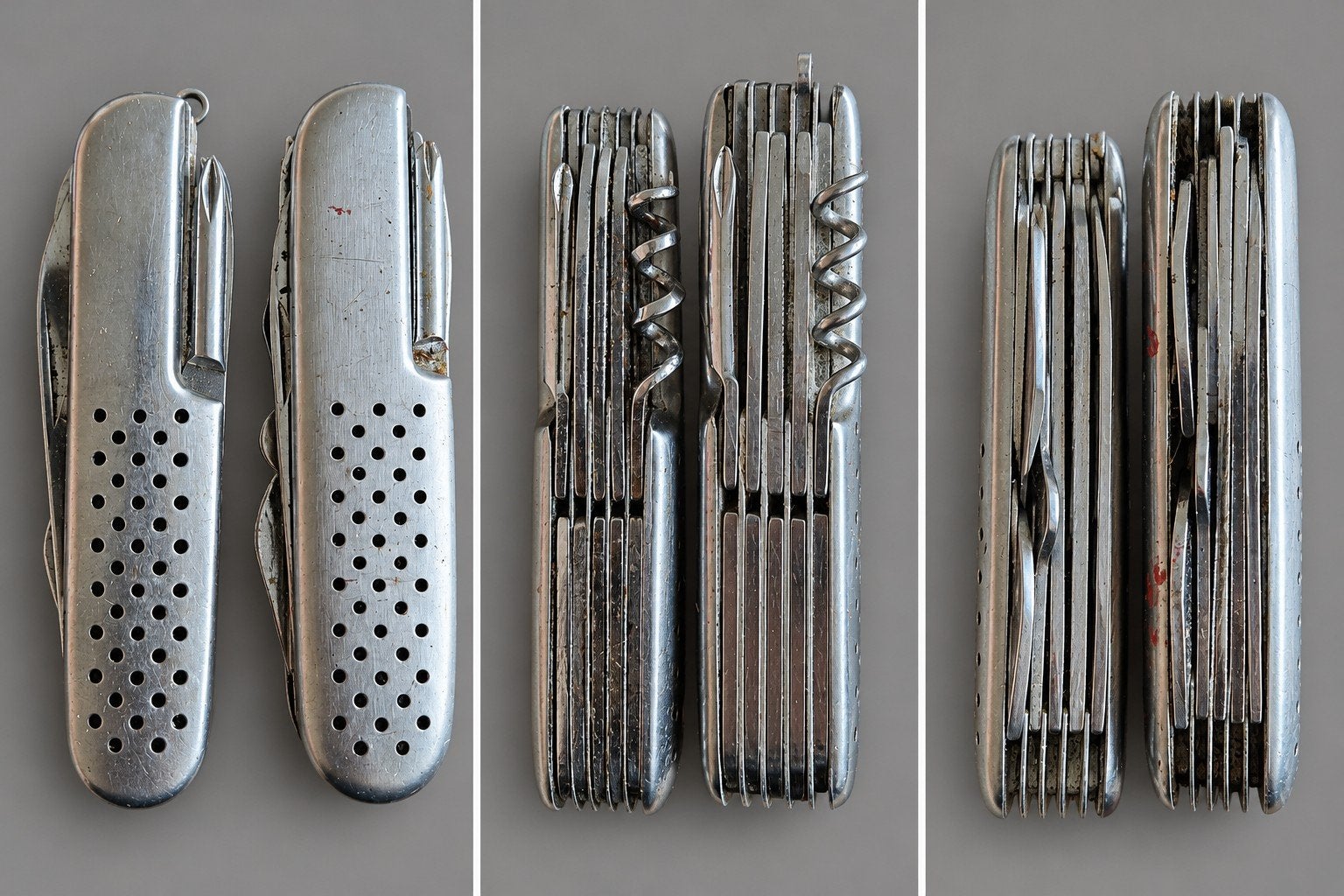Vintage multitool zakmessen – set van 2, Caravans en Kamperen, Ophalen of Verzenden, Gebruikt