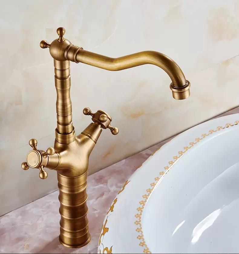 Keukenkraan Waskomkraan Klassiek Landelijk Brons Goud Koper, Doe-het-zelf en Verbouw, Sanitair, Ophalen of Verzenden, Nieuw, Koper