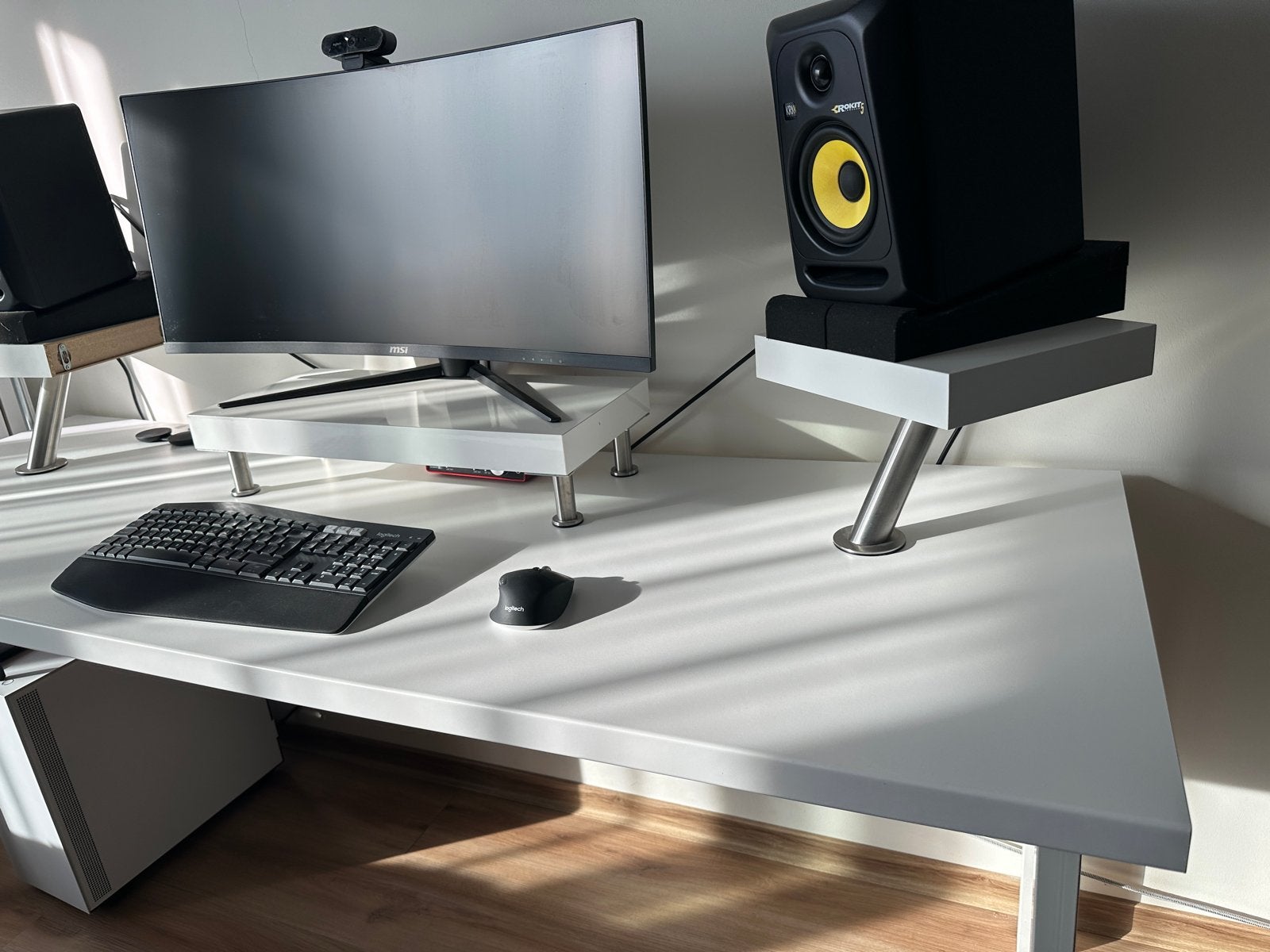 Gaming/Producer Studio Bureau - Wit Hout, Opzetstuk, Hout, Ophalen of Verzenden, Zo goed als nieuw