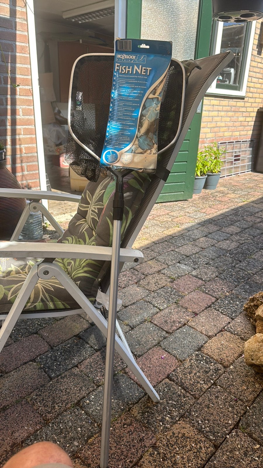 Hozeloch visnet uitschuif plus fontein verlichting 220, Ophalen, Zo goed als nieuw, Vijverfilter
