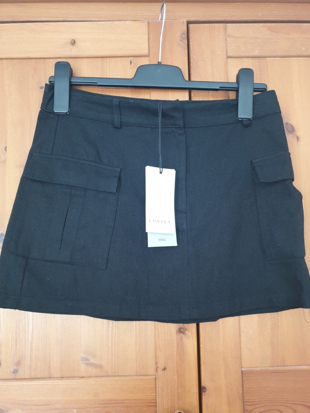Costes Rebel Zwart Minirokje met Zakken - Maat XS, Zwart, Nieuw, Ophalen of Verzenden, Maat 34 (XS) of kleiner