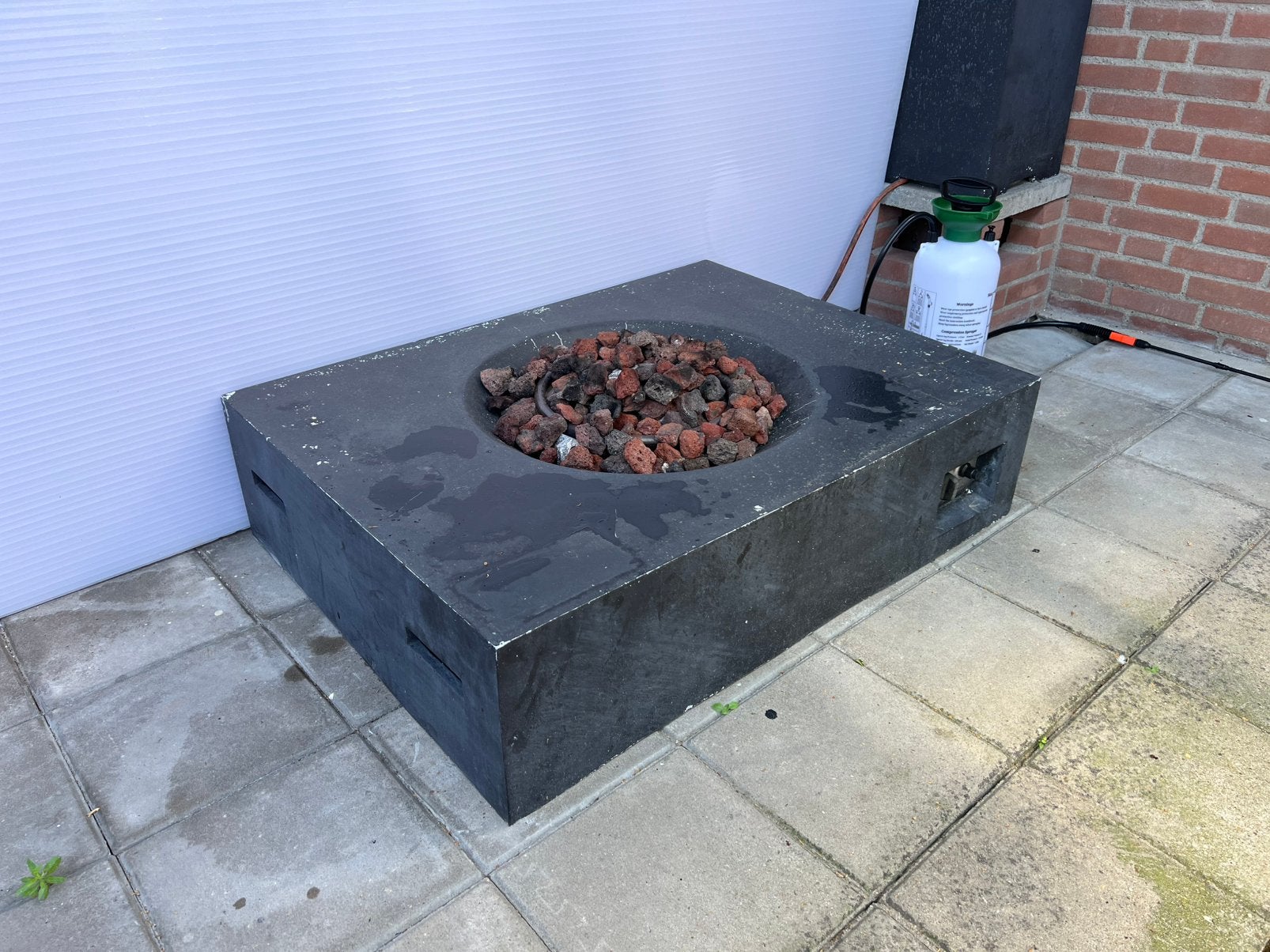 Vuurtafel met lava stenen, Ophalen, Gebruikt