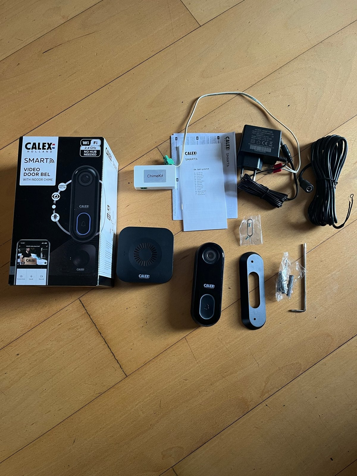 Calex Smart Video Deurbel met Binnen Chime, Ophalen, Ingebouwde camera, Nieuw, Draadloos