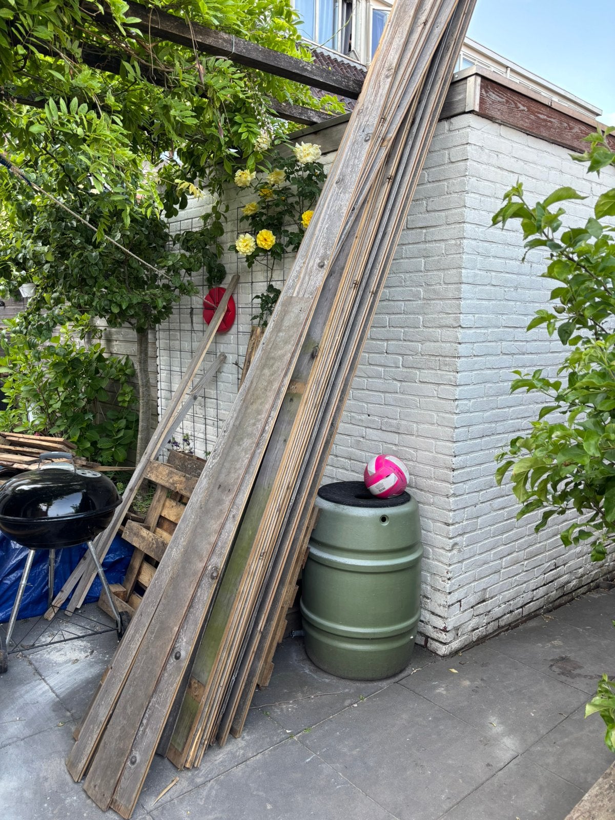 Oude gebruikte schuttingplanken, Tuin en Terras, Ophalen, Gebruikt, 180 tot 250 cm, Planken