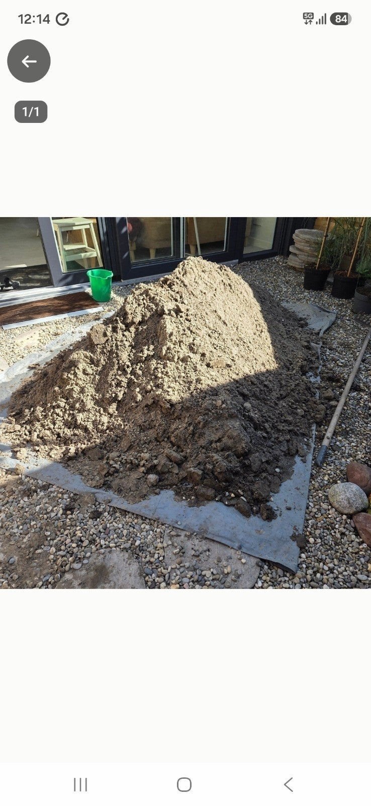 Gratis zand, afgedekt tegen katten en regen, Ophalen, Gebruikt, Ophoogzand
