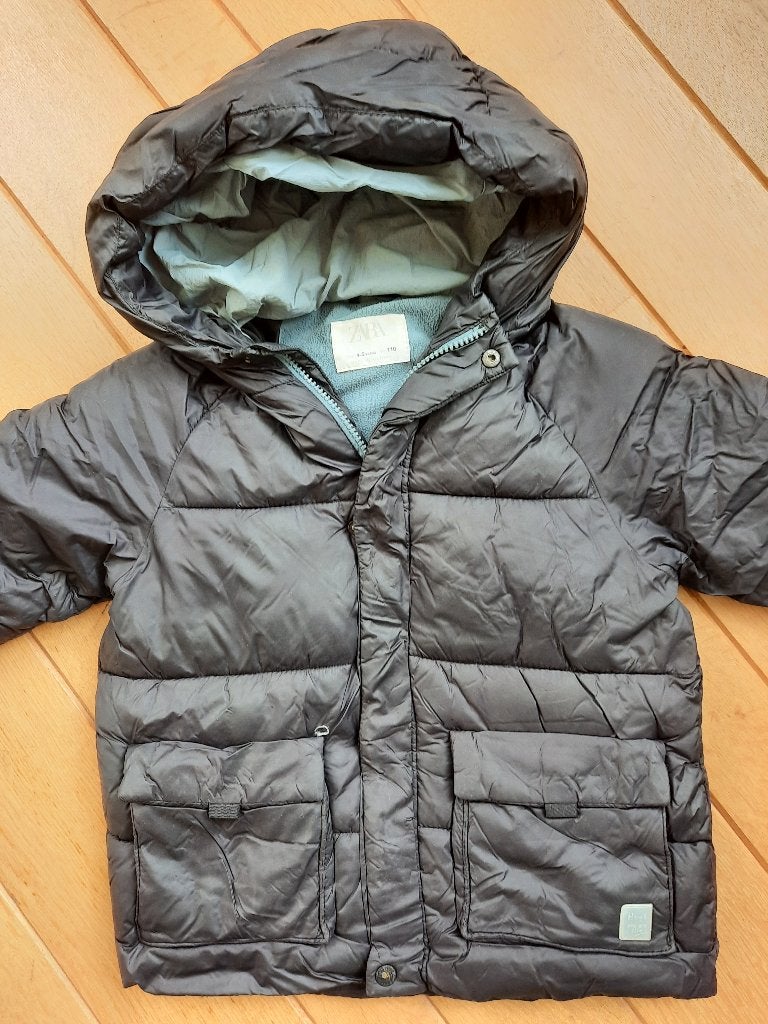 Zara jas parka jack donkerblauw maat 110, Ophalen of Verzenden, Zo goed als nieuw, Meisje, Jas