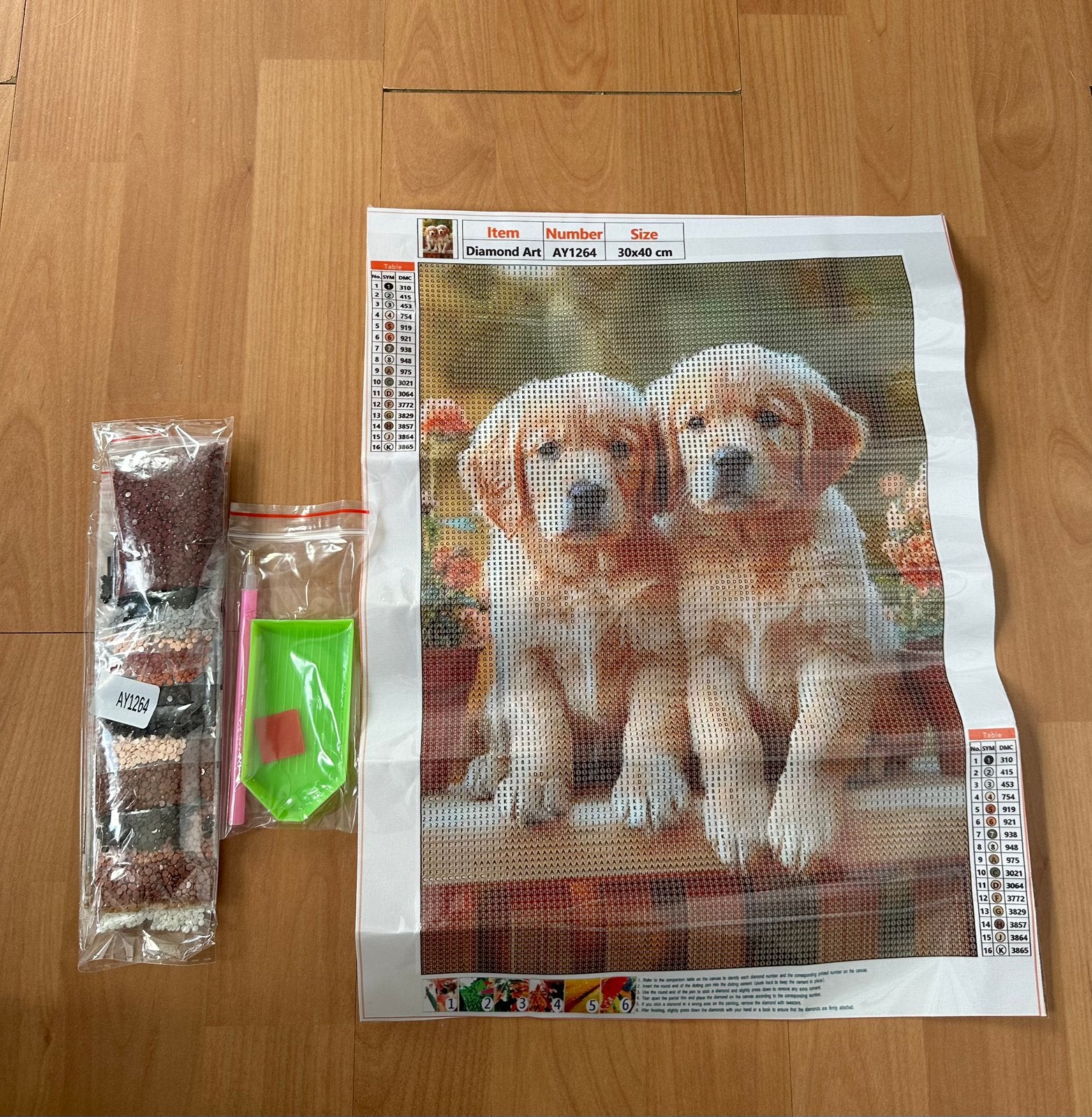 Hondjes diamond painting, Ophalen, Zo goed als nieuw
