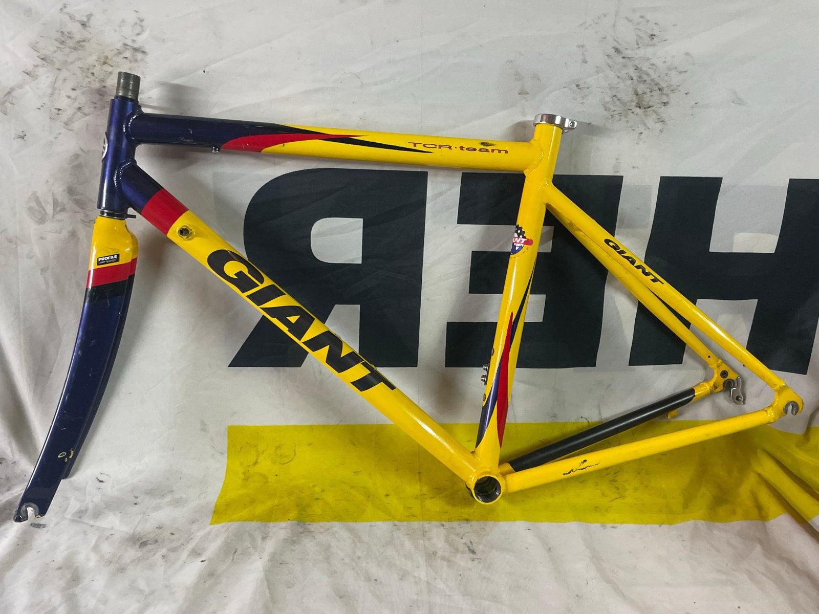 Giant TCR Team racefiets 50 ct frame met Carbon voorvork, Frame, Gebruikt, Ophalen of Verzenden, Aluminium