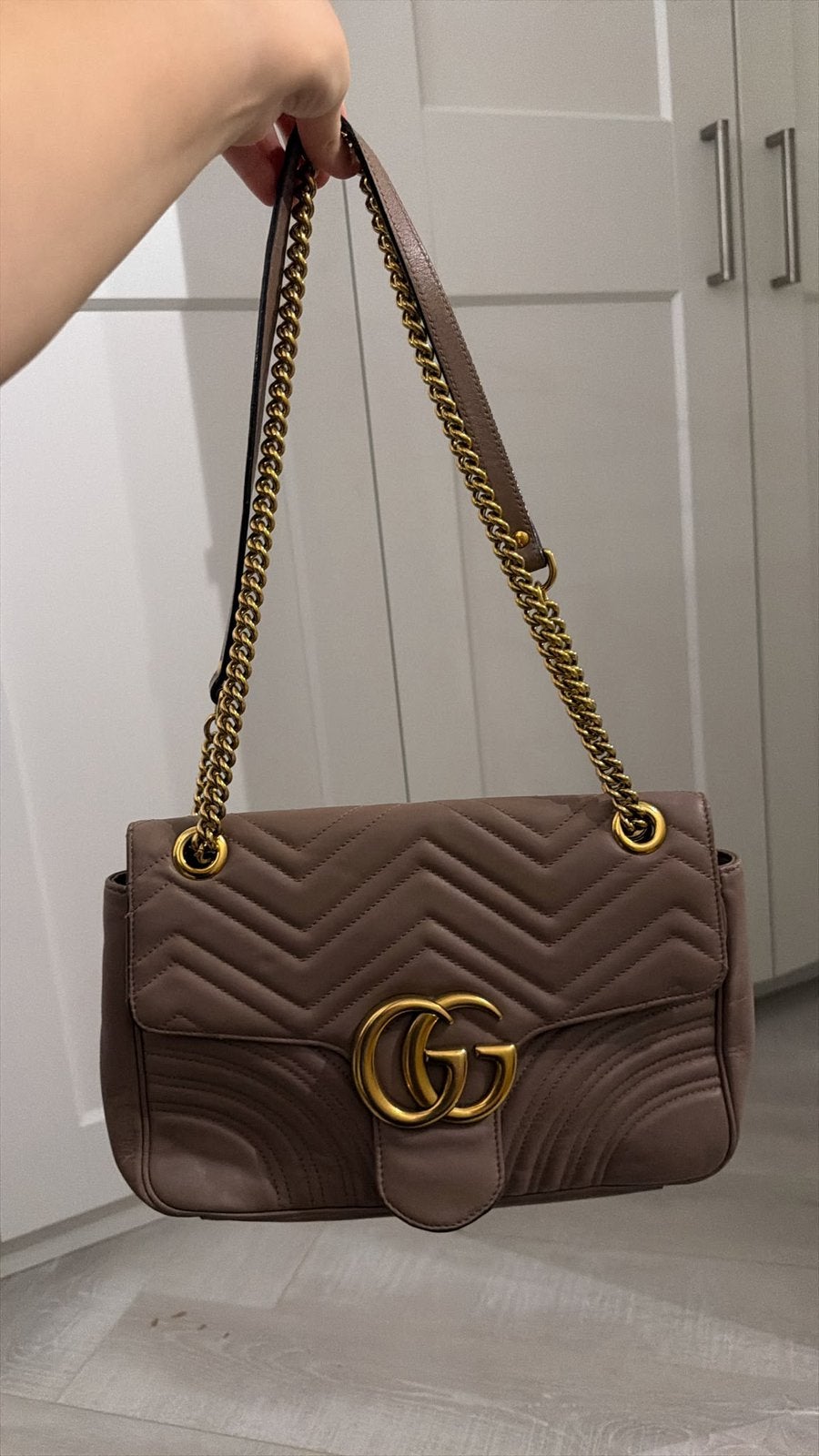 Gucci marmont tas, Ophalen of Verzenden, Gebruikt, Zwart, Handtas