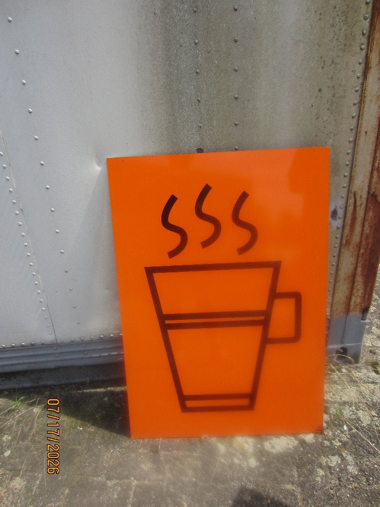 koffie/thee bord 70x100 cm, Ophalen, Rechthoekig Staand, Deurposter of groter, Zo goed als nieuw