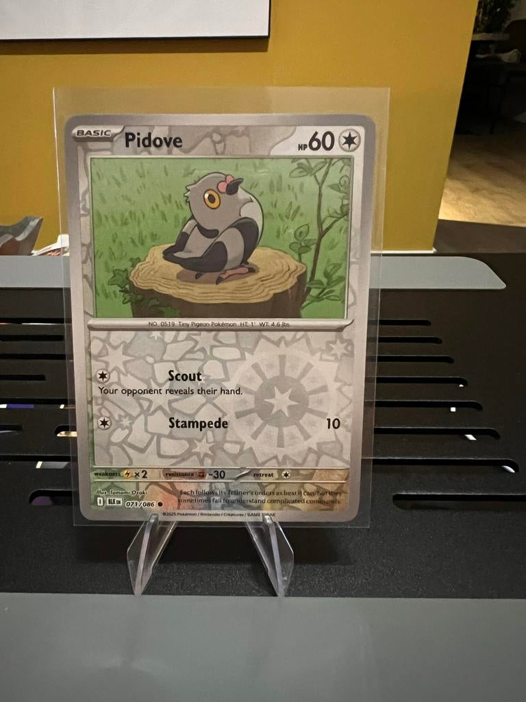 Pokémon Kaart: Pidove Reverse Holo 071/086, Ophalen of Verzenden, Zo goed als nieuw, Losse kaart