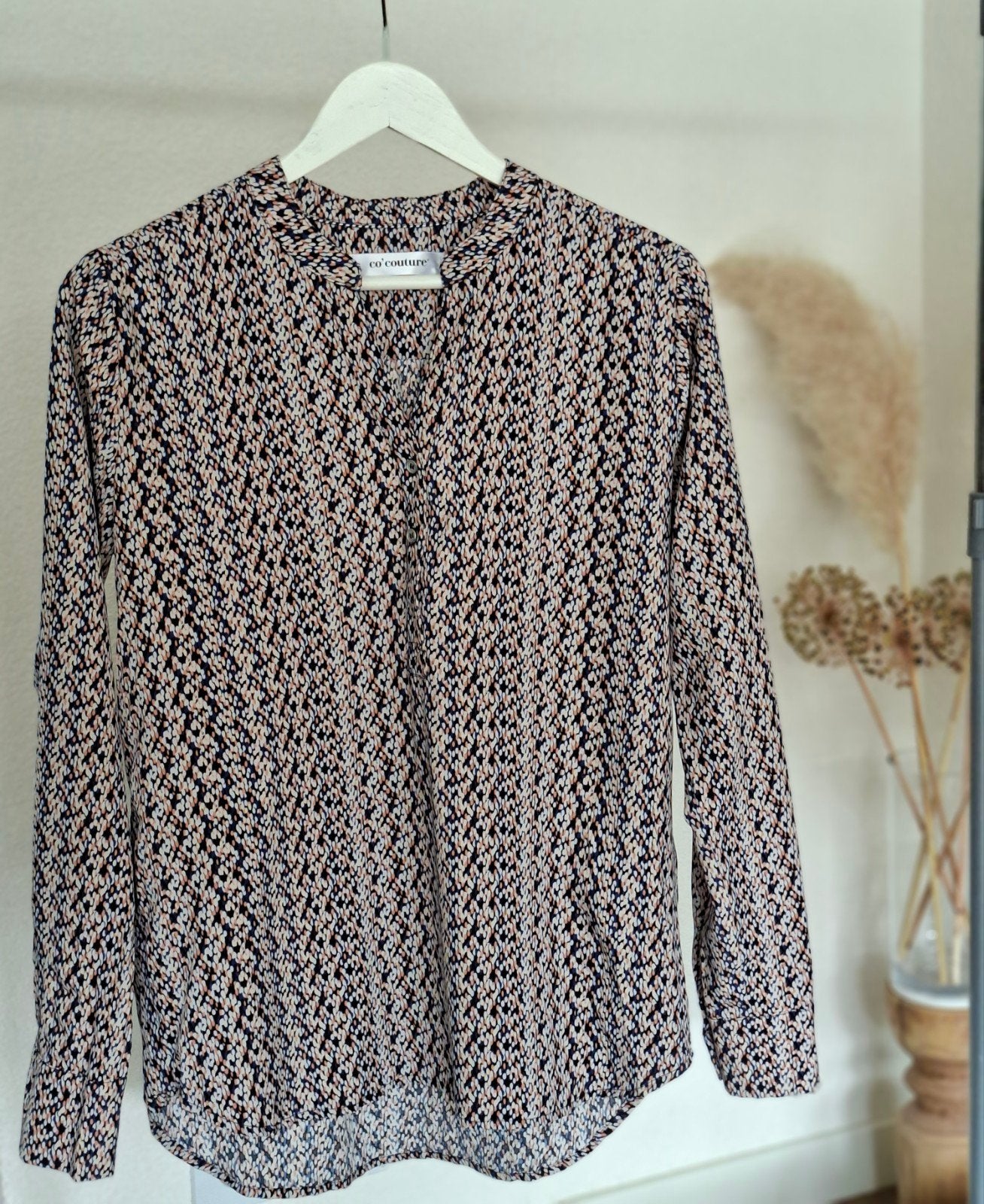 Co'Couture  Blouse blauw/wit/koraal  ~ maat S ~, Meerkleurig, Ophalen of Verzenden, Zo goed als nieuw, Maat 36 (S)