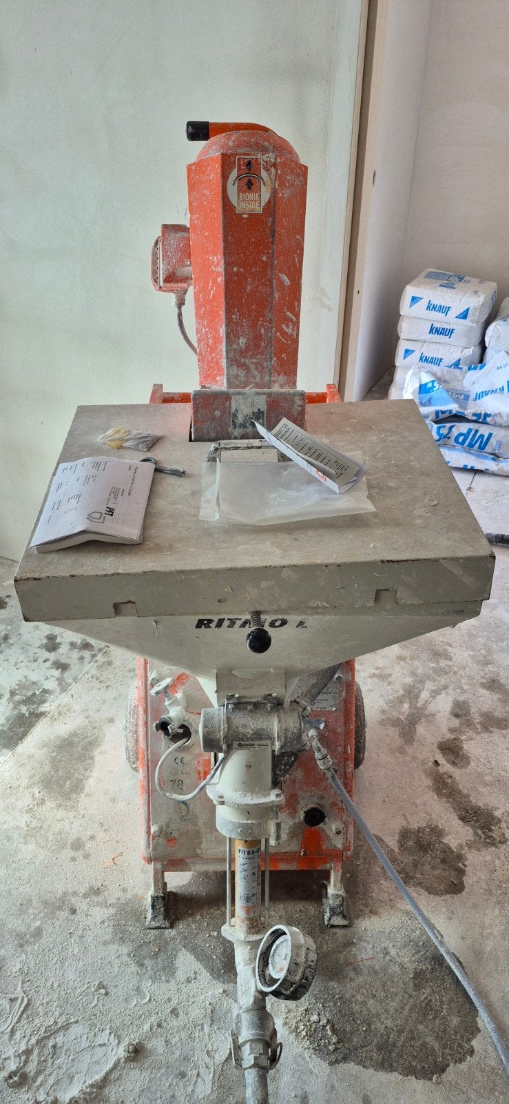 Pft ritmo l  gips spuit, Doe-het-zelf en Verbouw, Ophalen of Verzenden, 1200 watt of meer, 70 mm of meer