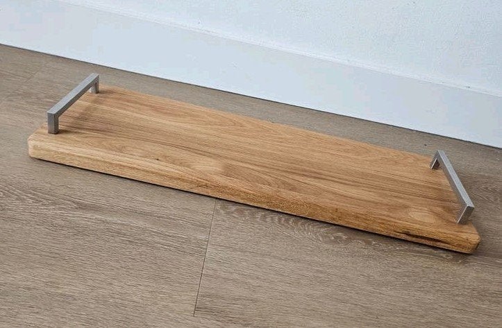Handgemaakte eikenhouten borrelplank - 69x24,5 cm, Hout, Nieuw, Ophalen of Verzenden, Landelijk