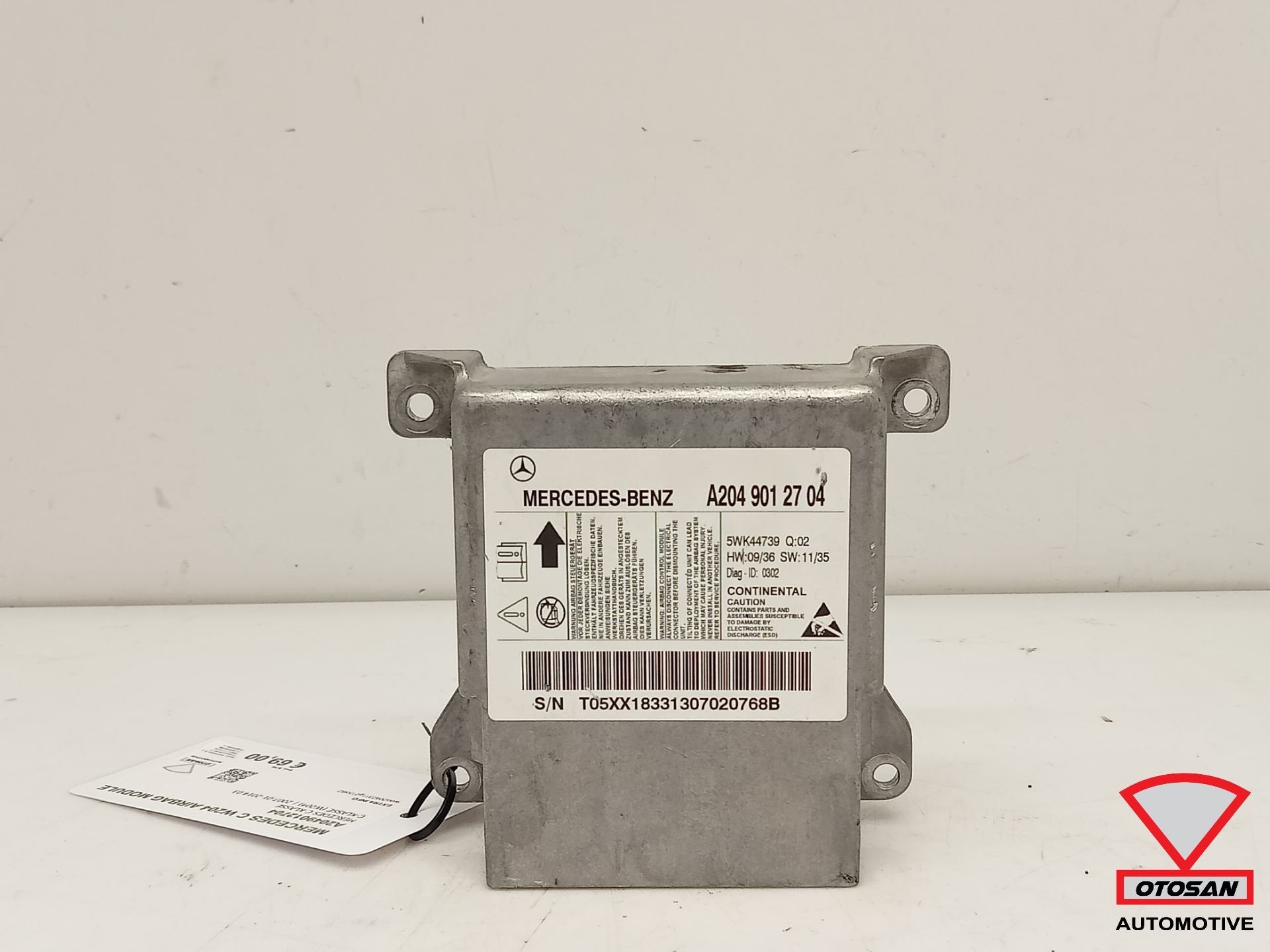 Mercedes C Klasse W204 Airbag Module A2049012704, Gebruikt, Mercedes-Benz AG, Mercedes-Benz, Ophalen of Verzenden