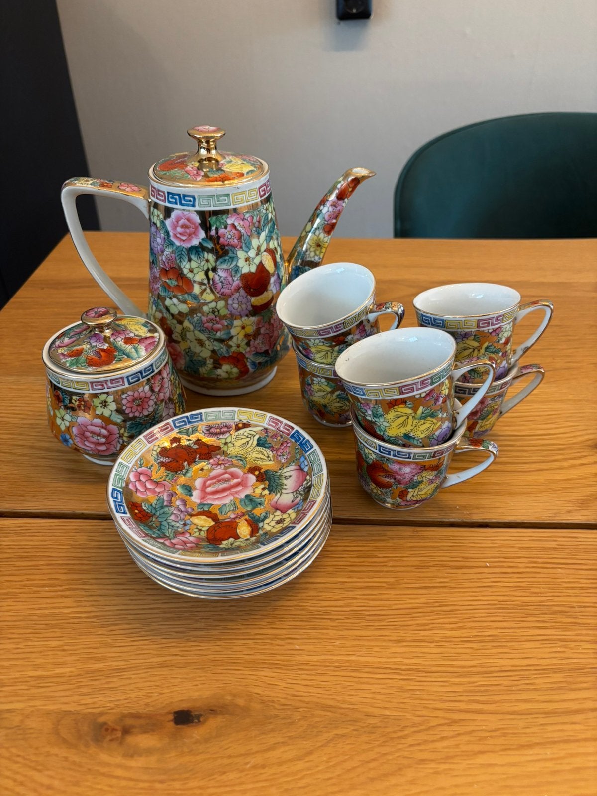 Mille fleur thee servies, Antiek en Kunst, Ophalen