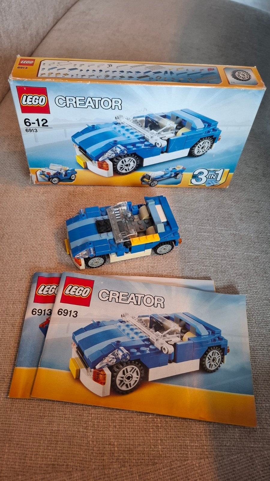Lego Creator 6913 Blauwe Sportwagen 3-in-1, Ophalen, Zo goed als nieuw