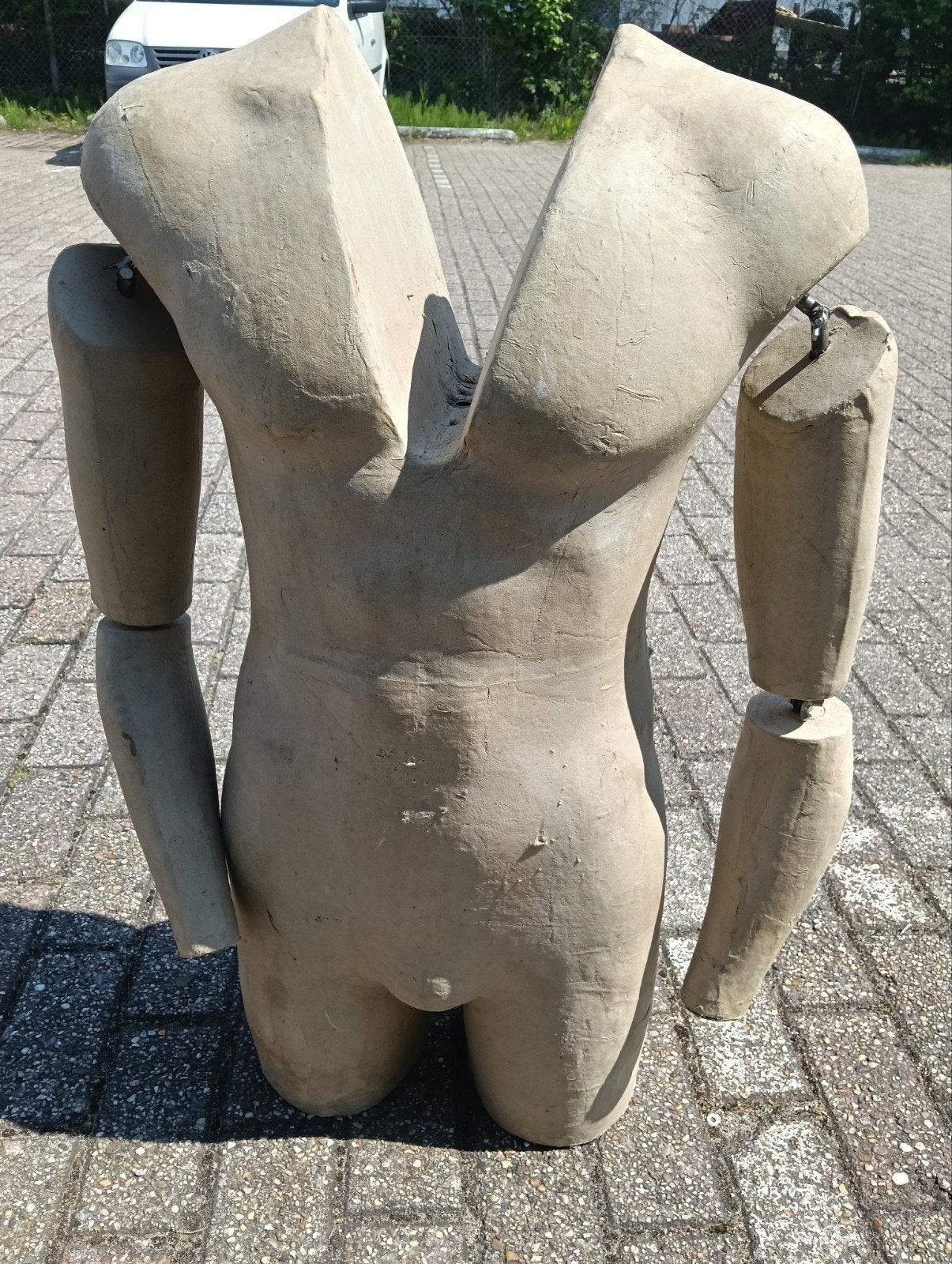 Vintage paspop torso met armen, Ophalen