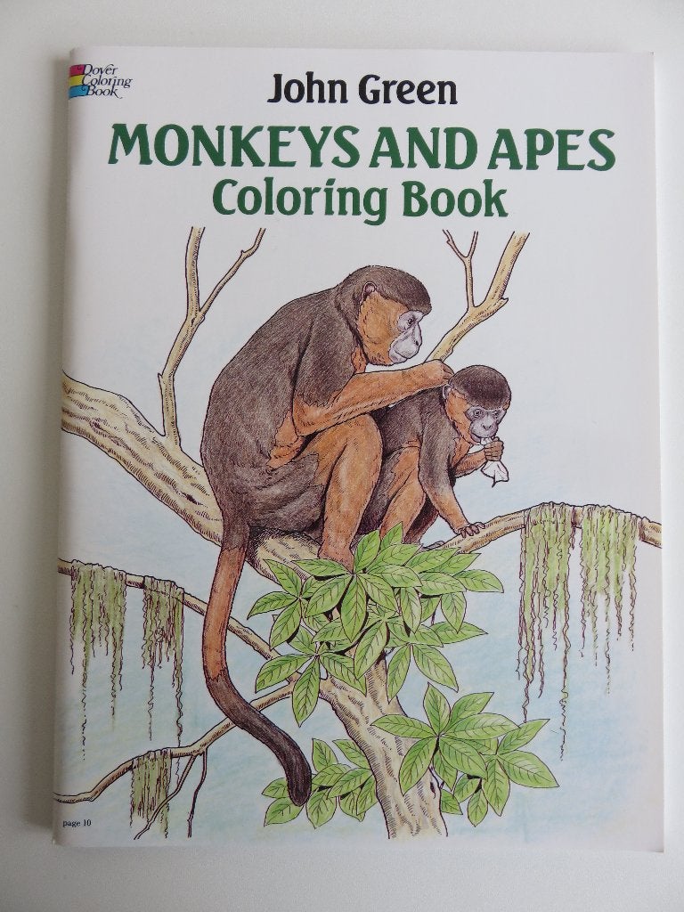 Monkeys and apes coloring book, kleurboek met aapjes, apen, Ophalen of Verzenden, Zo goed als nieuw, Papier, Schets- of Tekenboek
