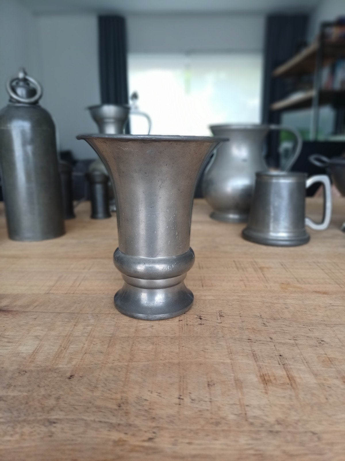 Antieke tinnen vaas - RIO - Made in Holland, Antiek en Kunst, Antiek | Tin, Ophalen