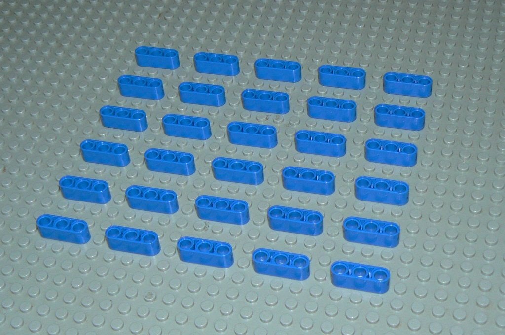L1061 Technic 1x3 liftarm blauw 30 st., Lego, Nieuw, Ophalen of Verzenden, Technic