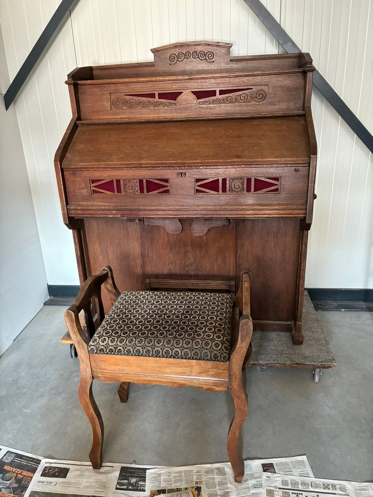 Oud harmonium , merk Hofberg, Ophalen, Gebruikt, 1 klavier, Harmonium