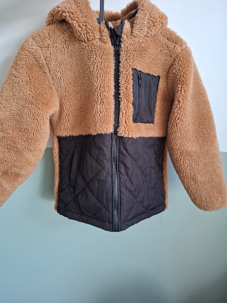 Teddy jas maat 122 - 128, Ophalen of Verzenden, Zo goed als nieuw, Jongen, Jas