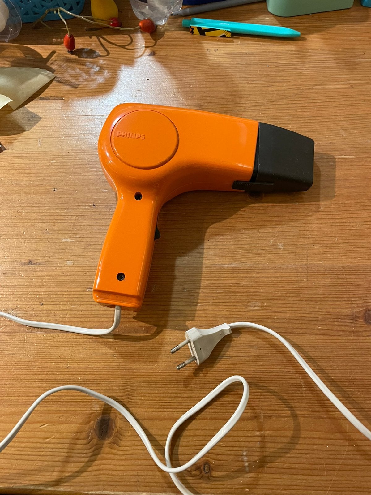 Retro Phillips fohn oranje werkend, Verzamelen, Retro, Ophalen of Verzenden, Huis en Inrichting
