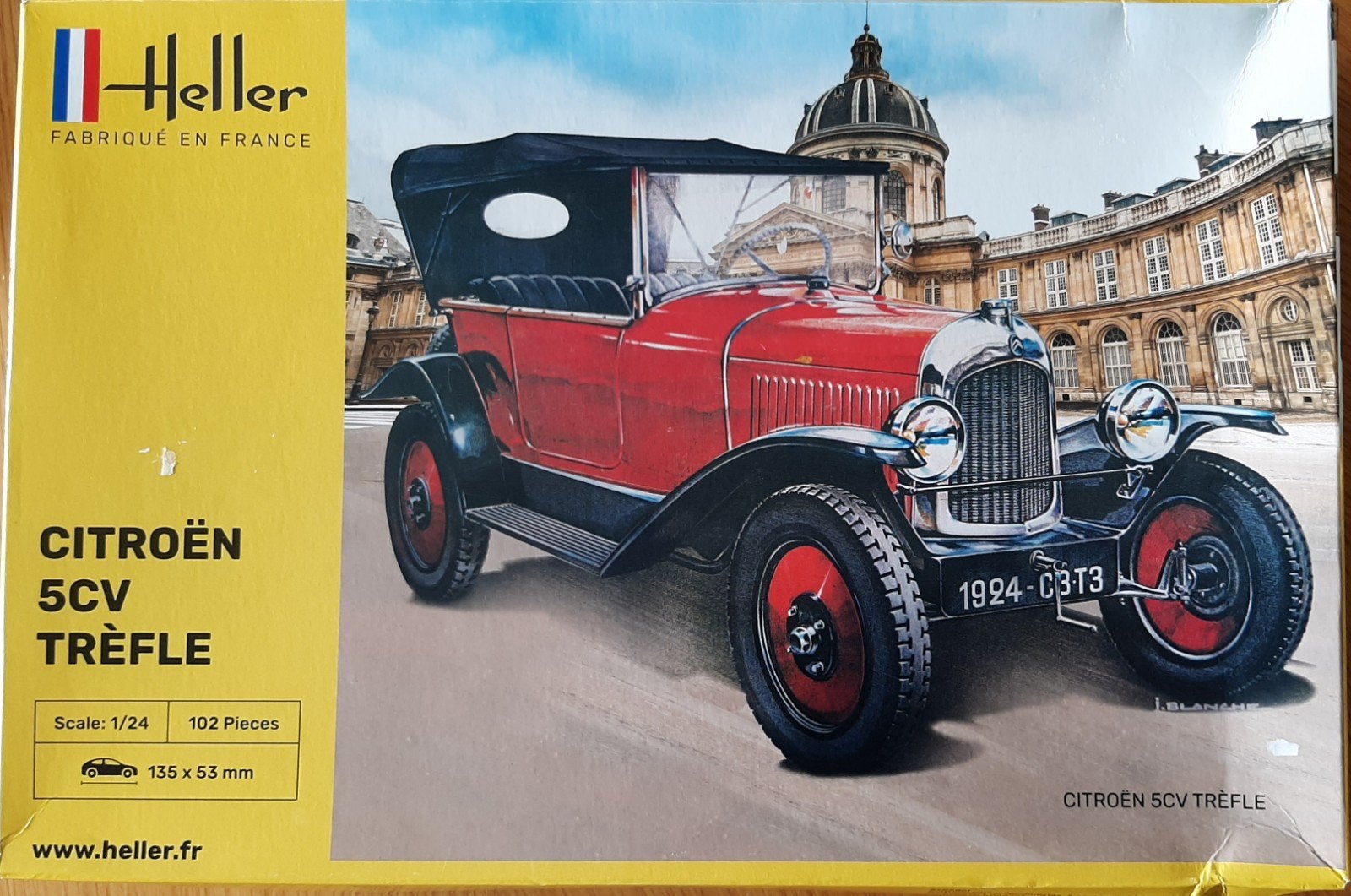 Bouwdoos Citroën 5CV Trèfle 1:24 - Heller, Ophalen of Verzenden, Overige merken