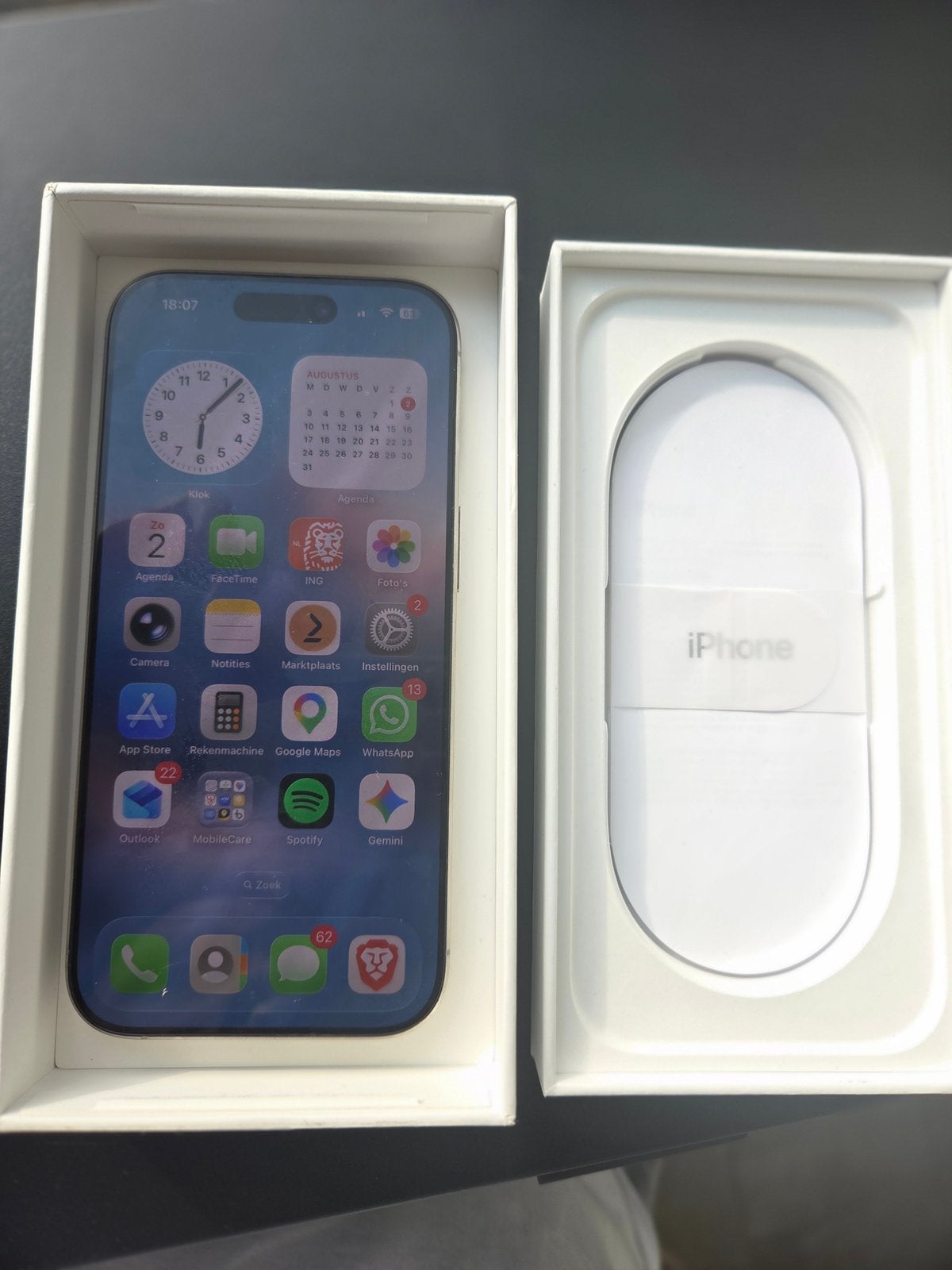 iPhone 16 Pro, 256gb, Natural Titanium *nieuwstaat*, Ophalen of Verzenden, Zo goed als nieuw, 256 GB