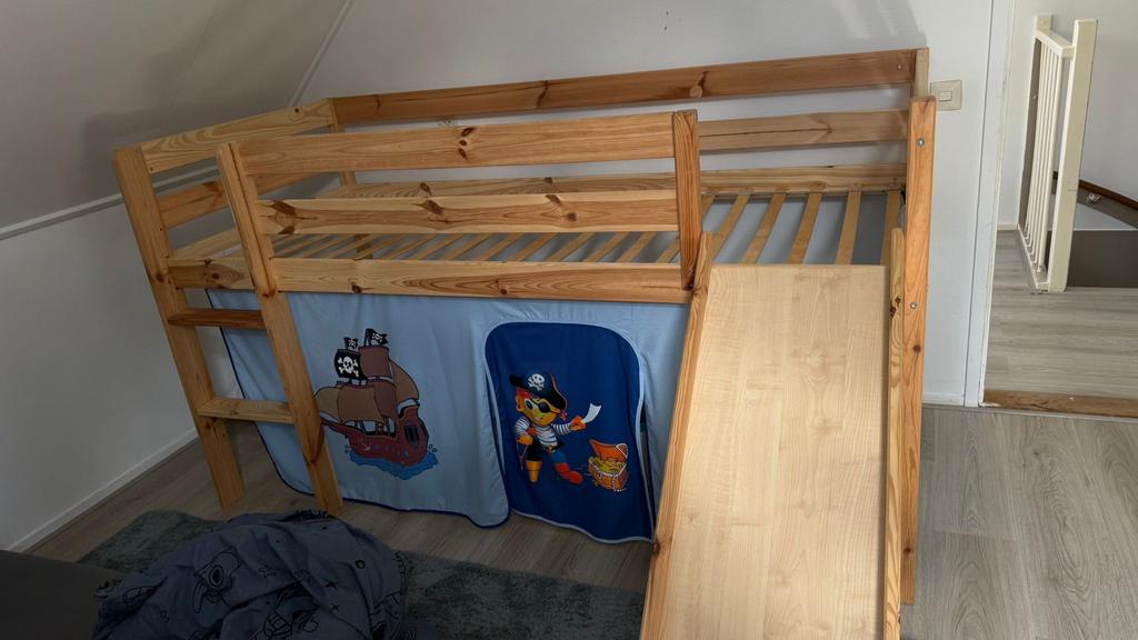 Halfhoogslaper met glijbaan, Ophalen, Gebruikt, Halfhoogslaper
