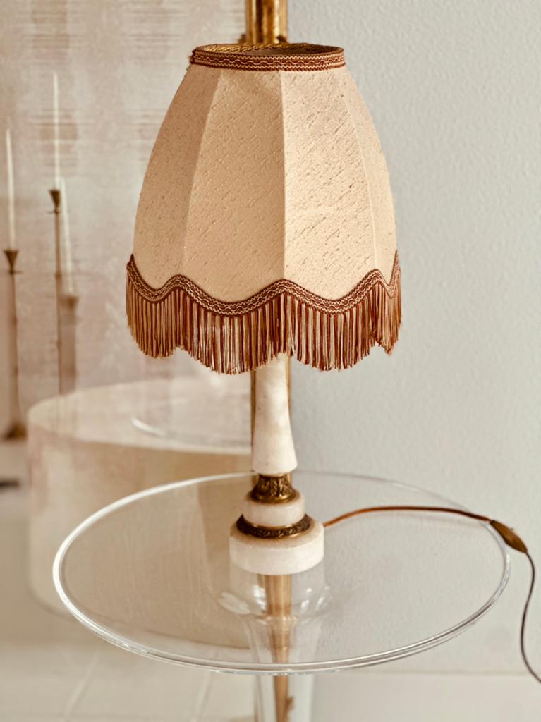 Vintage tafellamp marmer groot, Ophalen of Verzenden